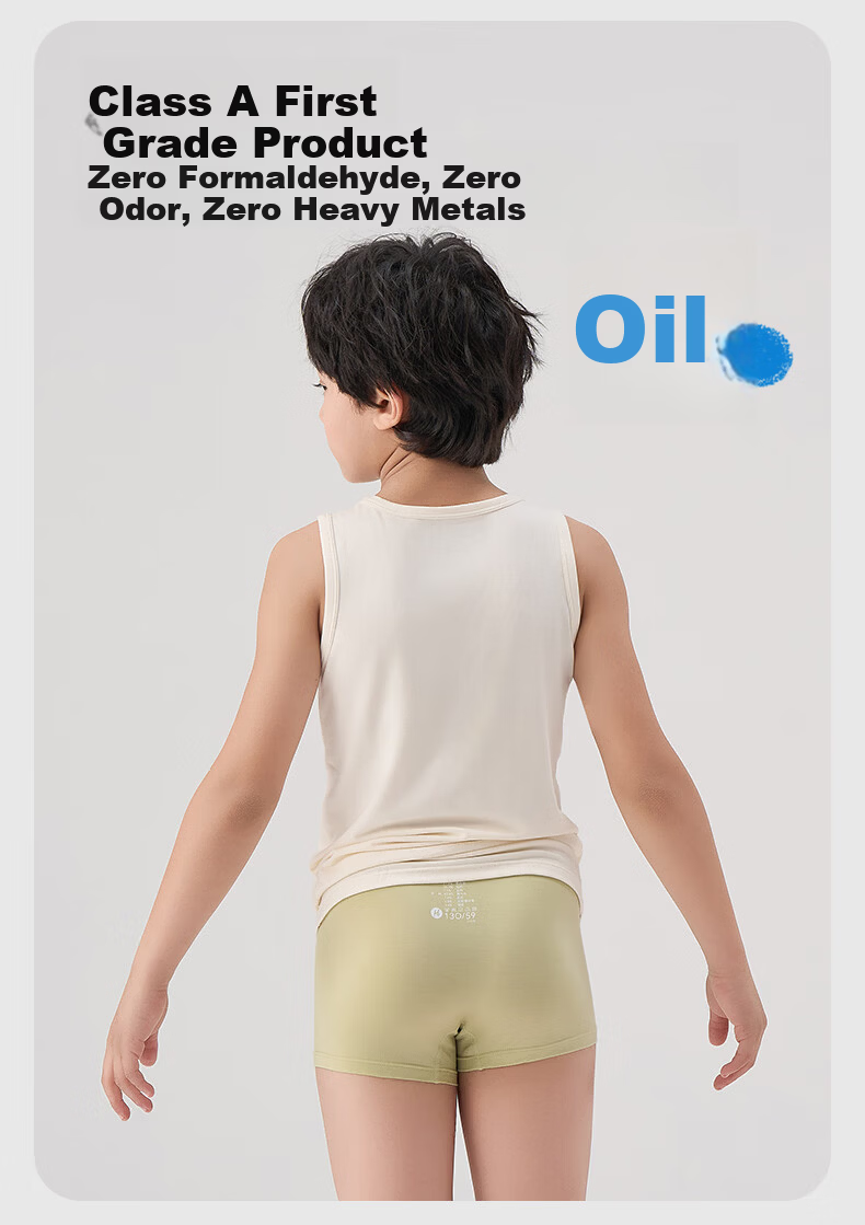 HeyBetter Children's Sweat-Wicking Underwear, Double Antibacterial And Breathable, No Pinching, Skin Pink/pear Yellow, Size 140 10