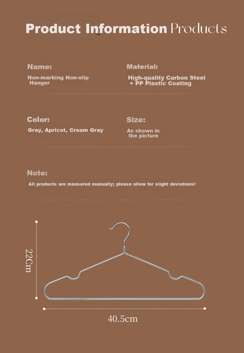 Bangnimeijia Clothes Hanger, Thickened for Home Use, Non-Slip Shoulder Angle Drying Rack for College Dormitory 6