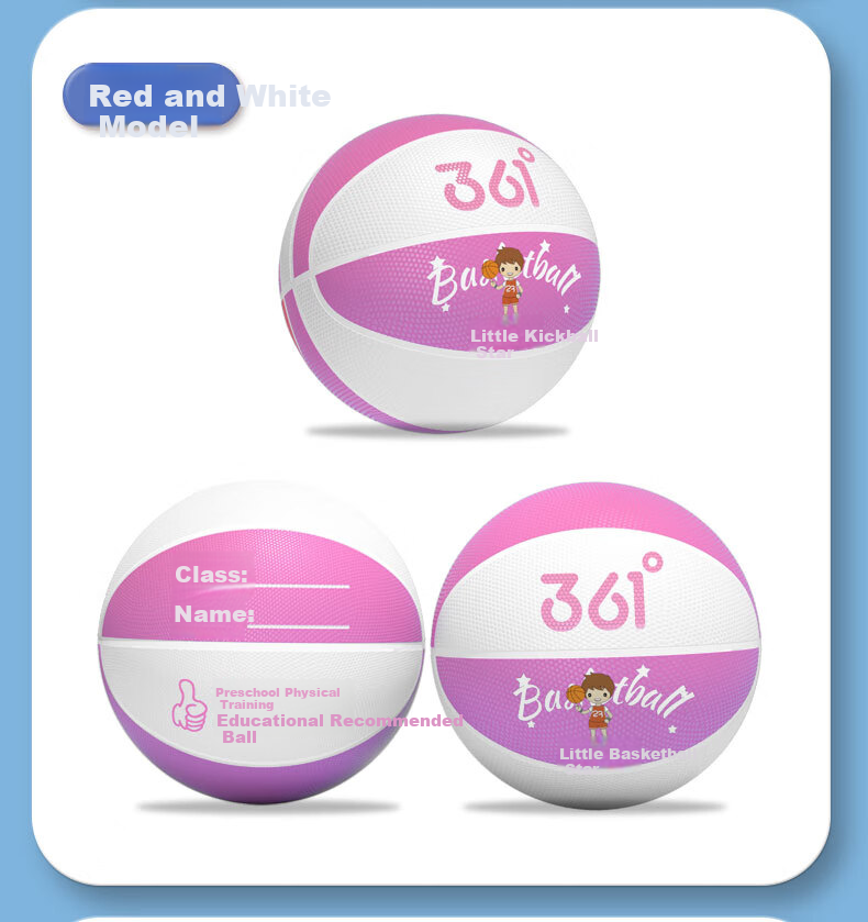 361° Children's Toy Basketball Size 5 for Kindergarten and Primary School, 3-6 Years Old Baby Soft Ball with Writable Name and Class Label 11