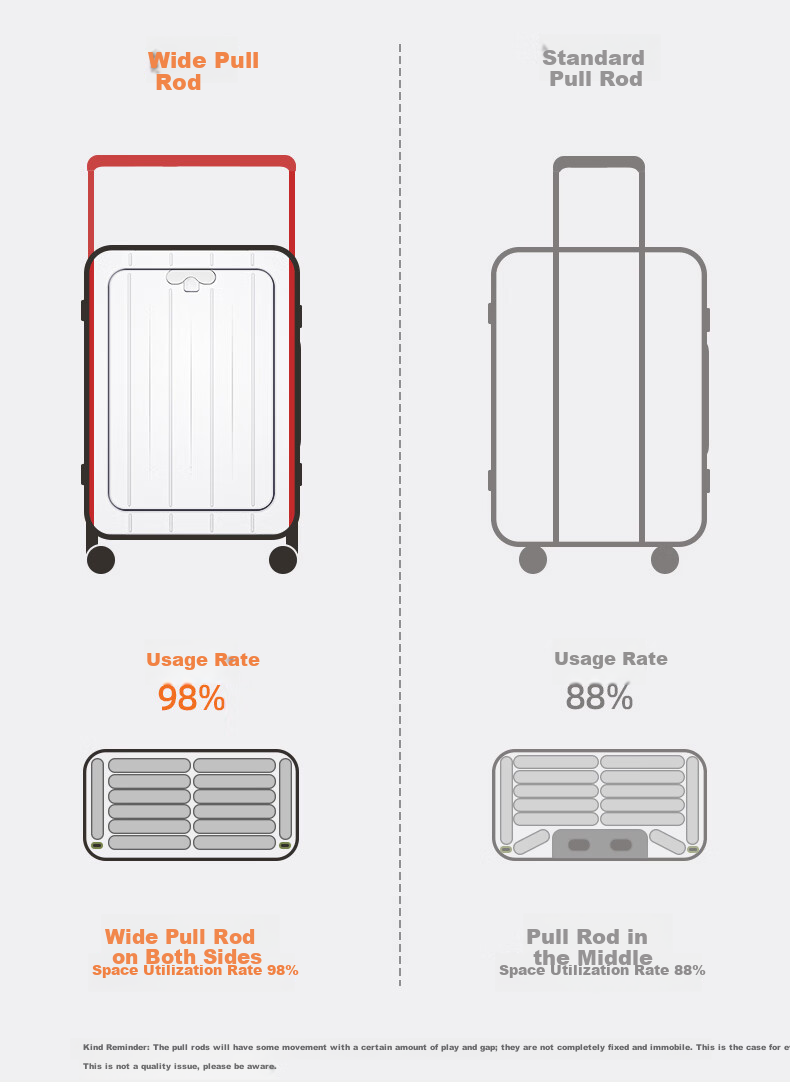 DTA Front-Opening Wide Pull Rod Suitcase for Men And Women, 360° Wheels Travel Luggage Case, Phantom Black Aluminum Frame, 24 Inches 7