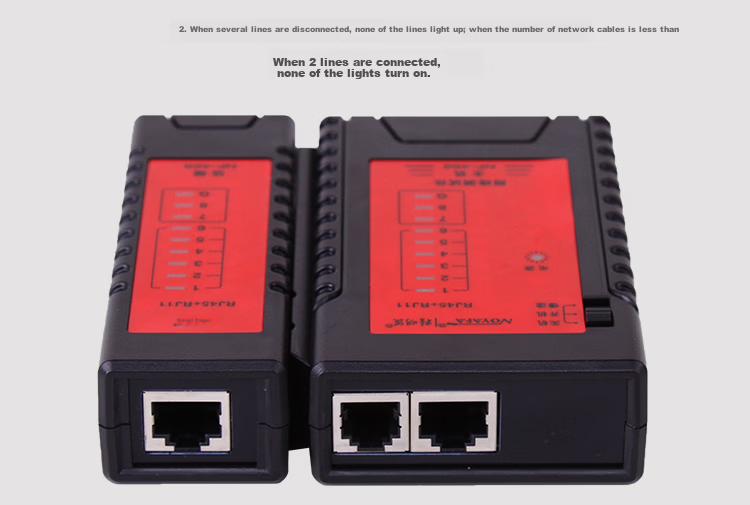 Smart Mouse NF-468 Network Tester Dual-Use Cable Tester for Network and Telephone Lines with 9V Battery Included 10