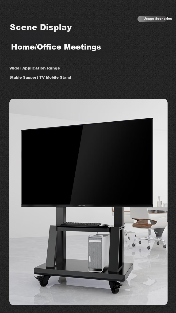 ProPre TV Mobile Floor Stand, 32-75 Inch TV Bracket, Compatible with Hisense TV Mobile Cart, Conference Movable Mount, Suitable for Honghe, Seewo Advertising Machine Stand 10