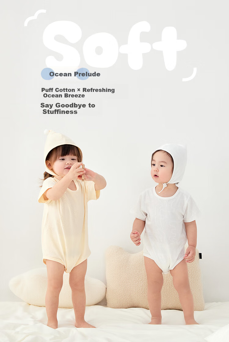 Wismorni Baby Short Sleeve Bodysuit Summer Thin Baby Romper One-piece Triangle Jumpsuit Summer Wear 1