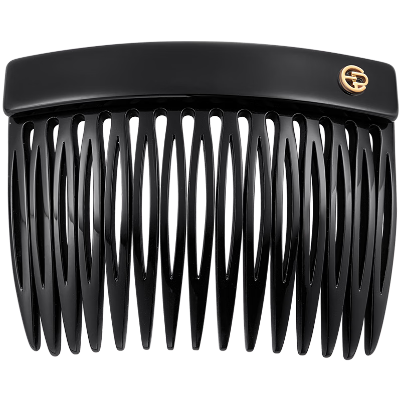 Evita Peroni Vintage Inverted Hair Comb for Women, Bangs Crushed Hair Princess Head Clip, Simple Hairpin Hair Accessory, Long 7.5CM - Classic Black