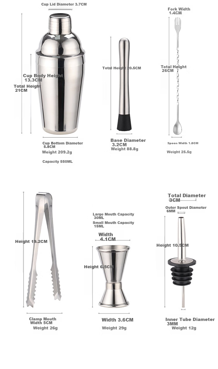 BJ 304 Stainless Steel Muddler, Crushing Rod, Juice Extractor, Handheld Lemon Tea Tool, Ice Crusher, Shaker Cup 6