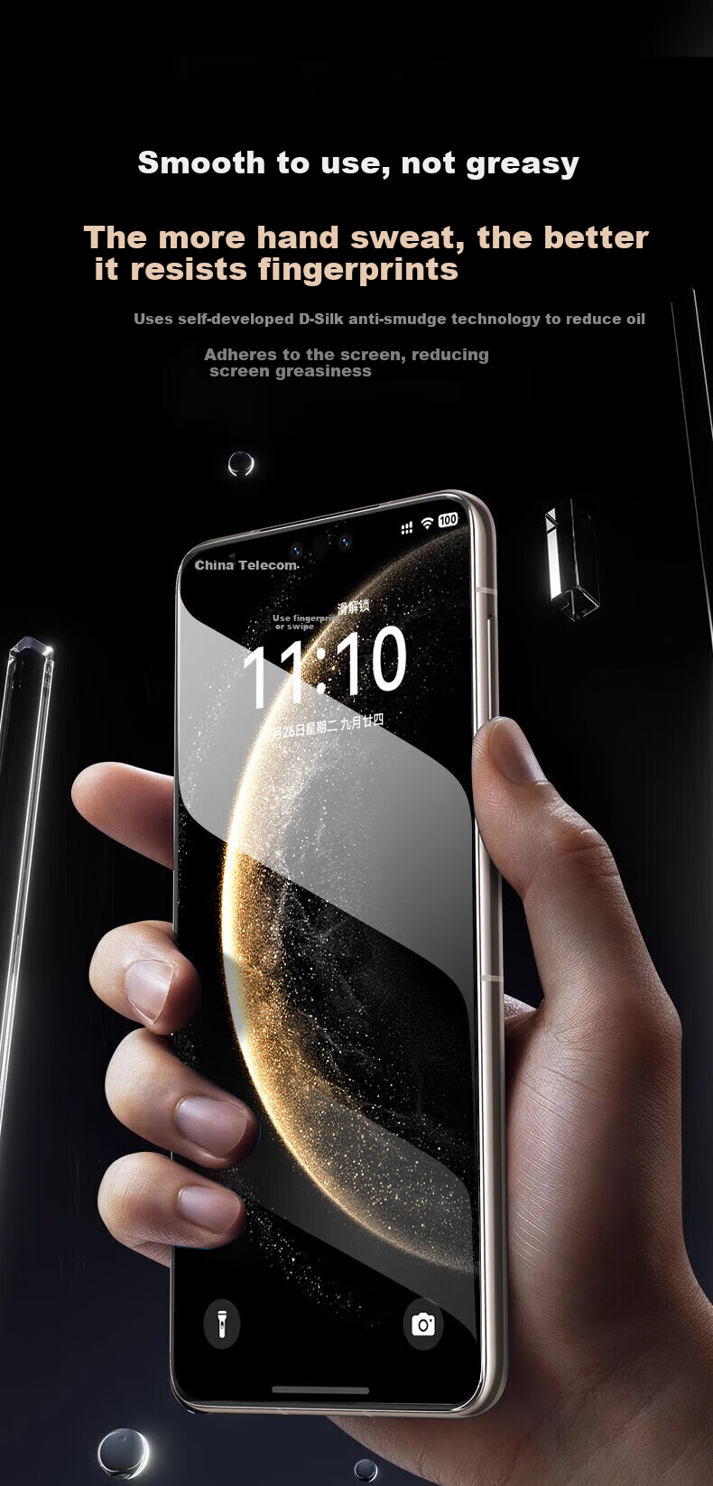 DIVI [One-Touch Adhesion] Privacy Screen Protector for Huawei Mate80/Mate80 Pro, Anti-Peeping, No Black Edges, Anti-Fingerprint, Non-Tempered Privacy Film, Bubble-Free Quick Application 15