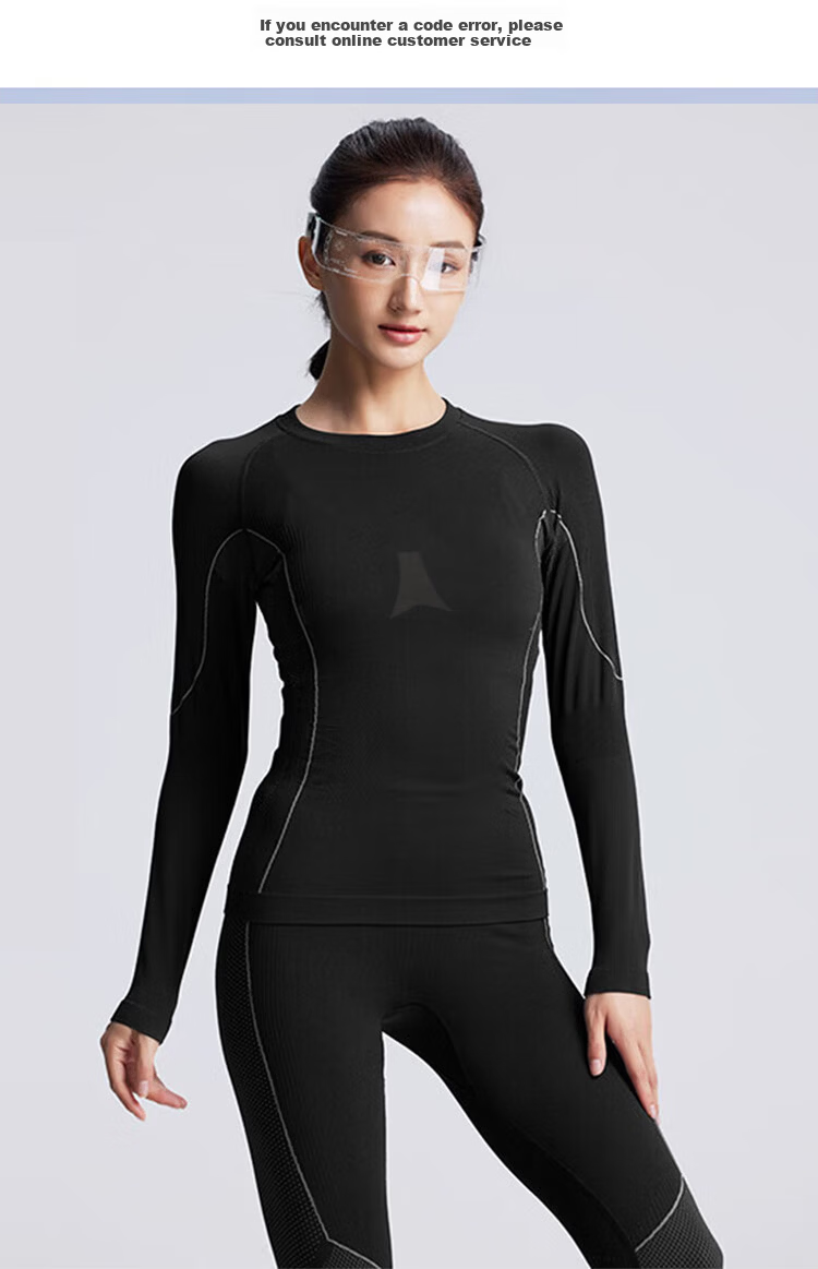 Zaisu Ski Quick-Dry Thermal Outdoor Sports Set Running Mountaineering Unisex Base Layer Sweat-Wicking Compression Quick-Dry Shirt 7