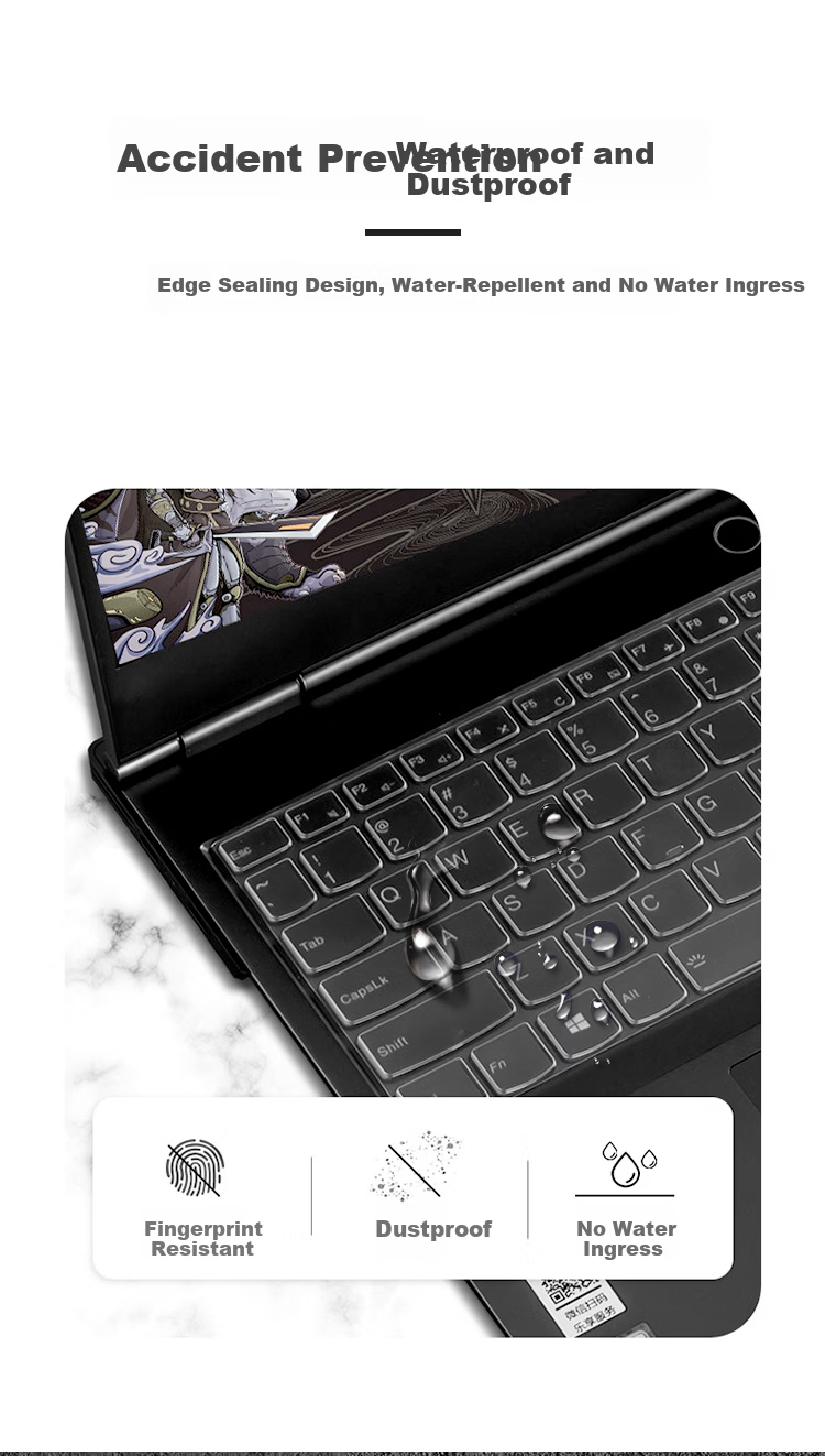NVV Compatible Lenovo Legion Y9000 X Keyboard Cover 15.6-inch High Transparency TPU Invisible Keyboard Protector KL-4 8