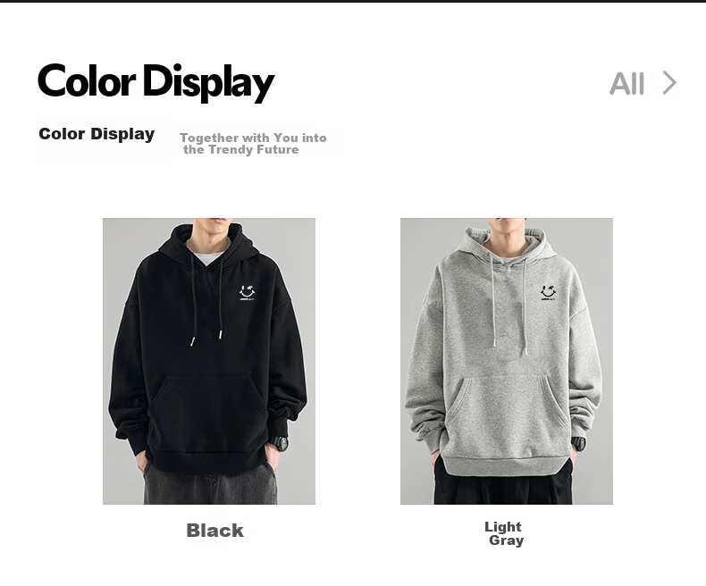 Huili Men's Hoodie, Spring And Autumn Season, Loose-Fitting Hooded Sweatshirt, Casual Long-Sleeve T-Shirt, Men's Clothing, Menswear 6