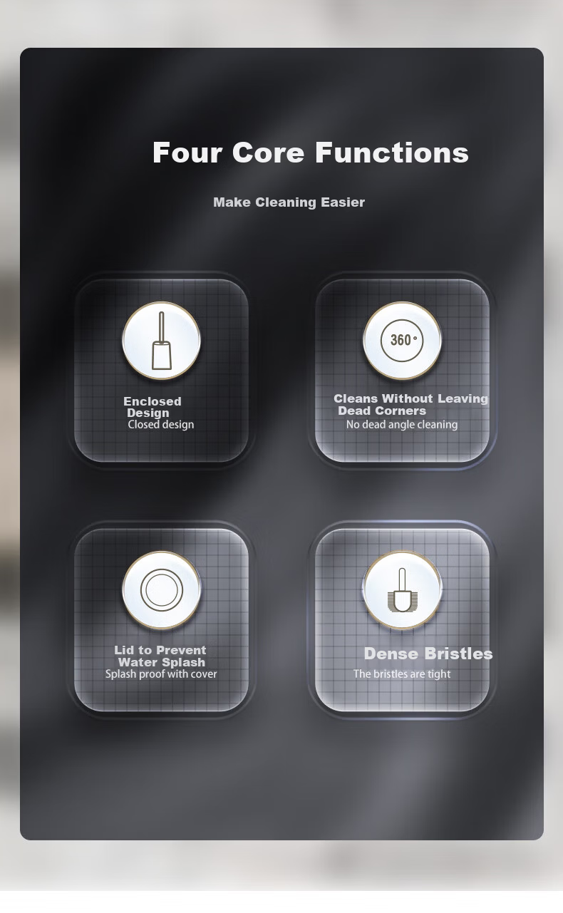 Jiabangshou Toilet Brush, No Drilling Required, Wall-Mounted, Disposable, No Dead Angles, Cleaning Wonder 2