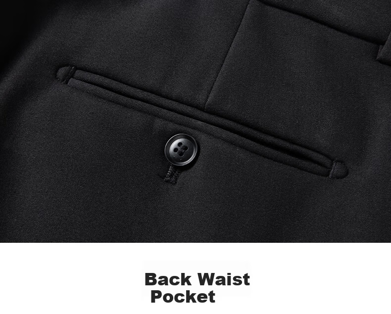 Romon Men's High-Waist Wrinkle-Free Business Dress Pants Casual Elastic Straight-Leg Trousers for Dad 16