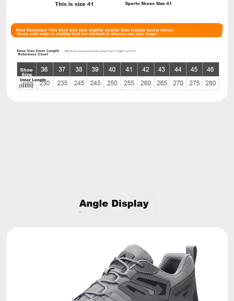 Jingtu Electrician Work Safety Shoes Men Breathable Insulated Anti-Smash Anti-Puncture State Grid Work Safety Shoes 1105YKV-1 Size 41 5