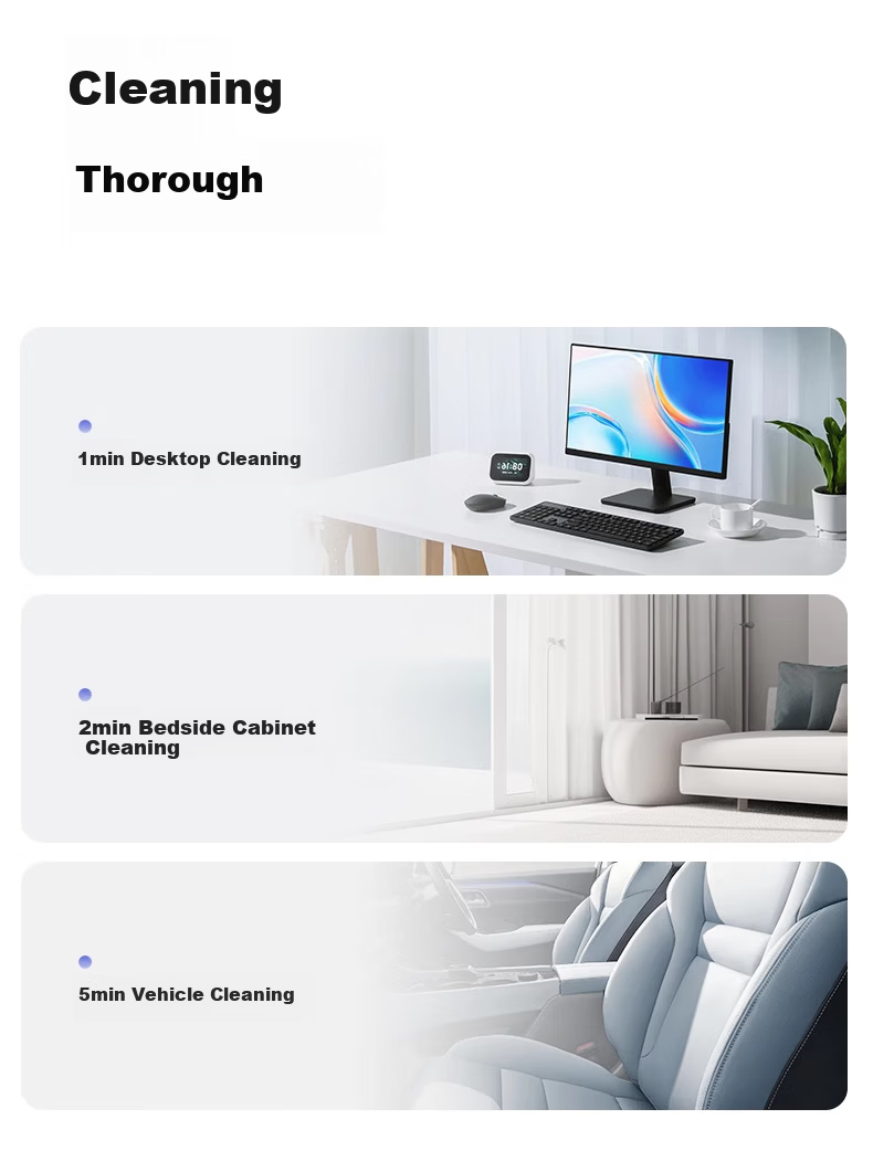 HELLOLEIBOO Handheld Car Vacuum Cleaner Wireless Rechargeable Powerful Dual-Use Car Home Vacuum and Blower with Digital Display 9