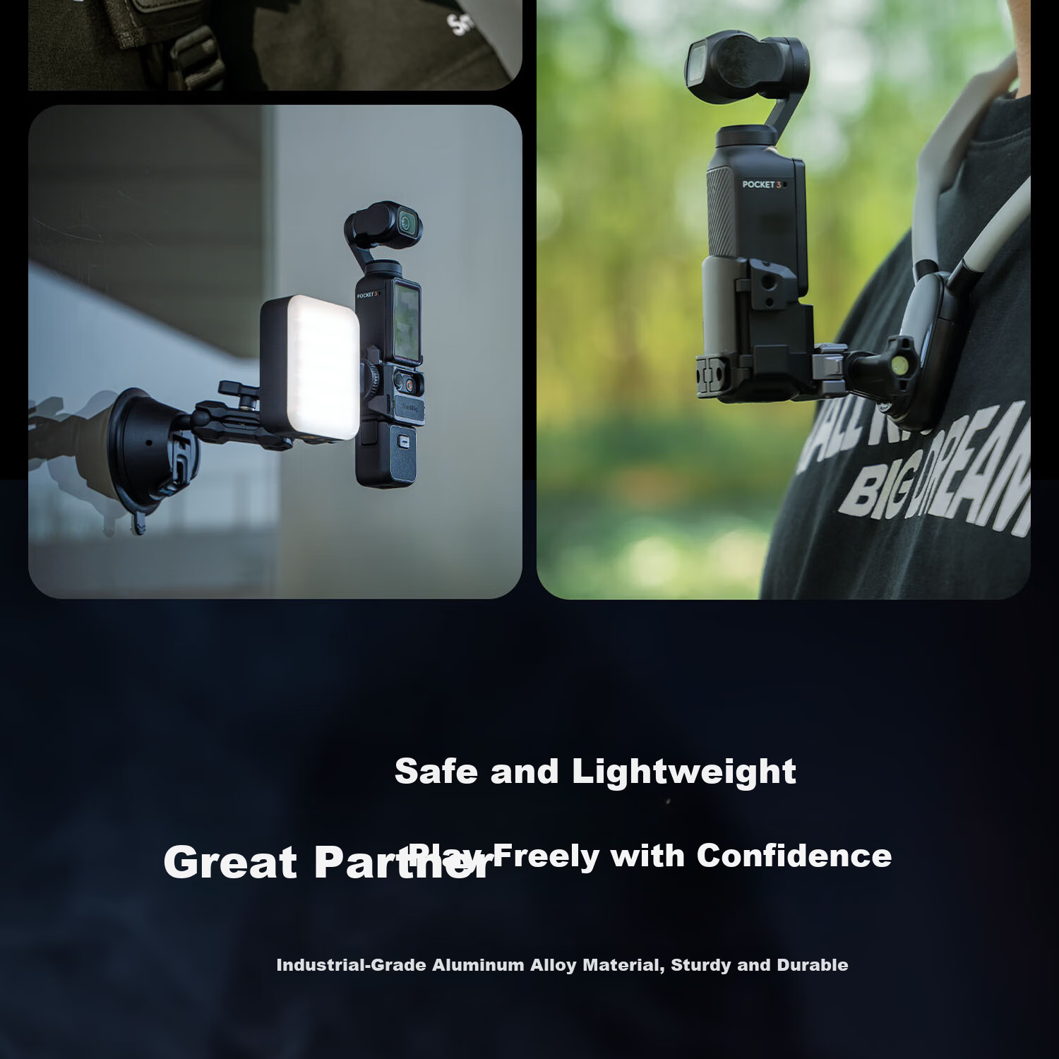 SmallRig 5072 DJI Pocket 3 Expansion Cage Mount for DJI Action Camera Protective Case Car Mount Neck Strap Handheld Expansion Accessories 6