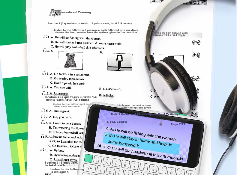 Koridy AI Electronic Dictionary C1MAX 64GB English Japanese Learning Device Keyboard Input Word Lookup Practice Memorization Dictionary Textbook Synchronized Vocabulary Machine Word Cards 17