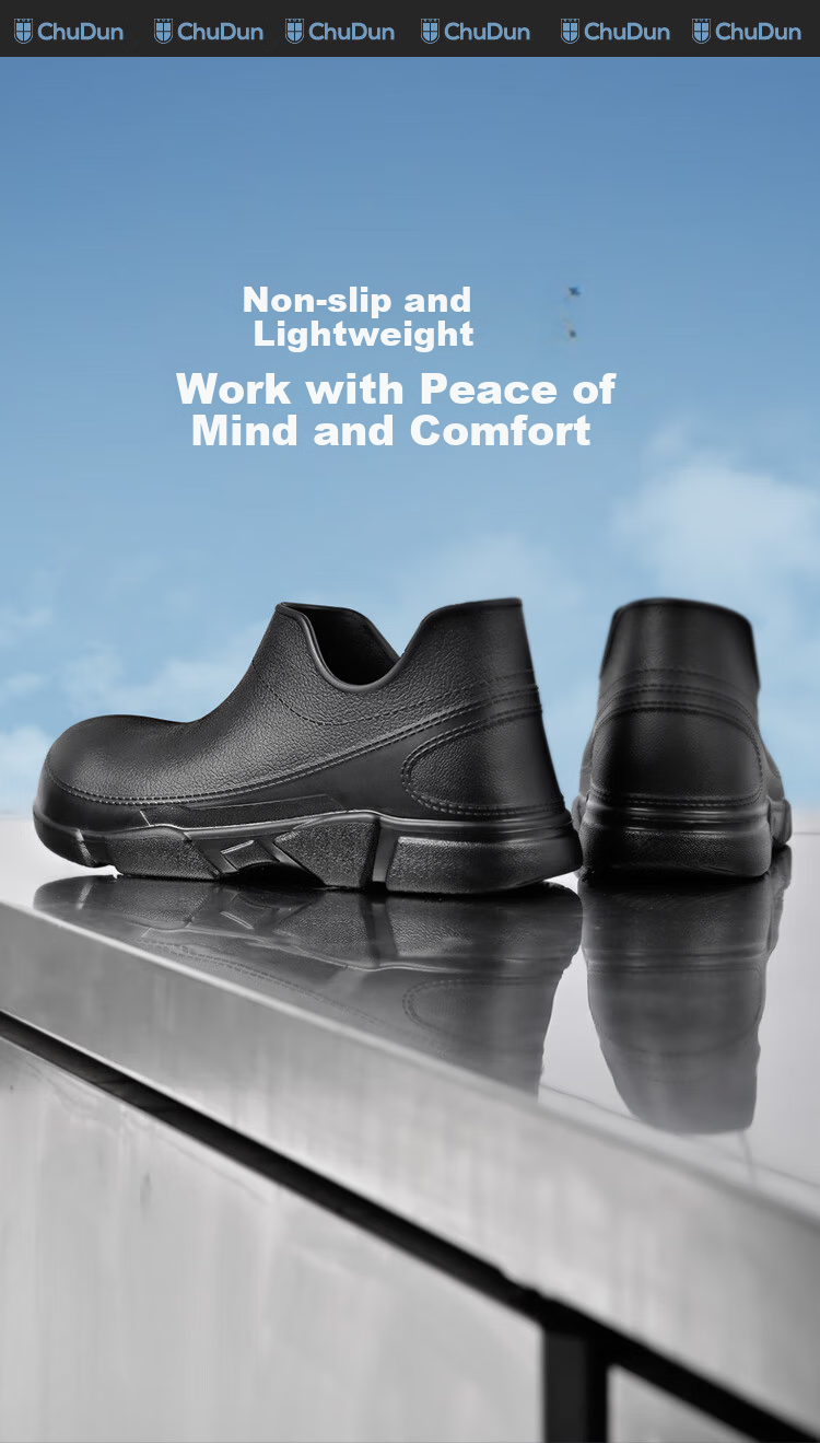 Chudun Chef Shoes, Non-Slip, Waterproof, Oil-Resistant, EVA High-Top, Autumn Kitchen Work Shoes for Men, Size 41 13