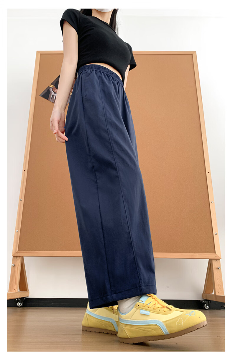 Borui Women's Summer Lightweight Breathable Quick-Dry Cropped Pants 2026 Latest Carrot Style Casual Sports Pants Navy Blue 17
