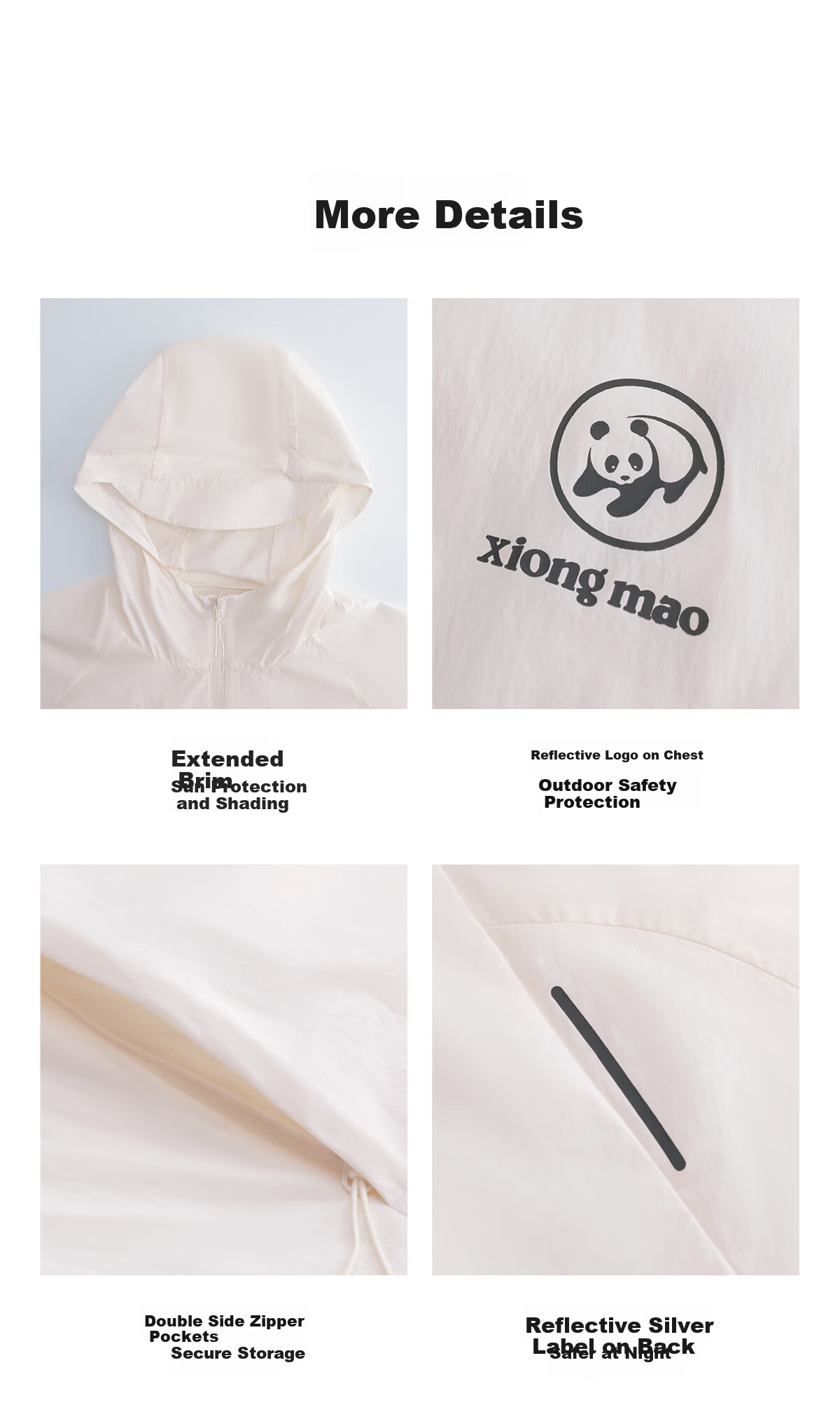Xiongmao [Ice Stick 3.0], Liu Yifei's Same Style Sun Protection, for Men And Women, Spring And Summer New Ice-Cool Breathable Original Yarn UPF90 Jacket 5081 52