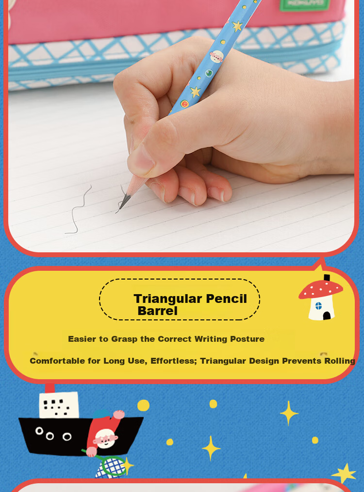 KOKUYO Campus Endangered Species Series Triangular Writing Pencils 12-Pack WSG-ENHB01 3