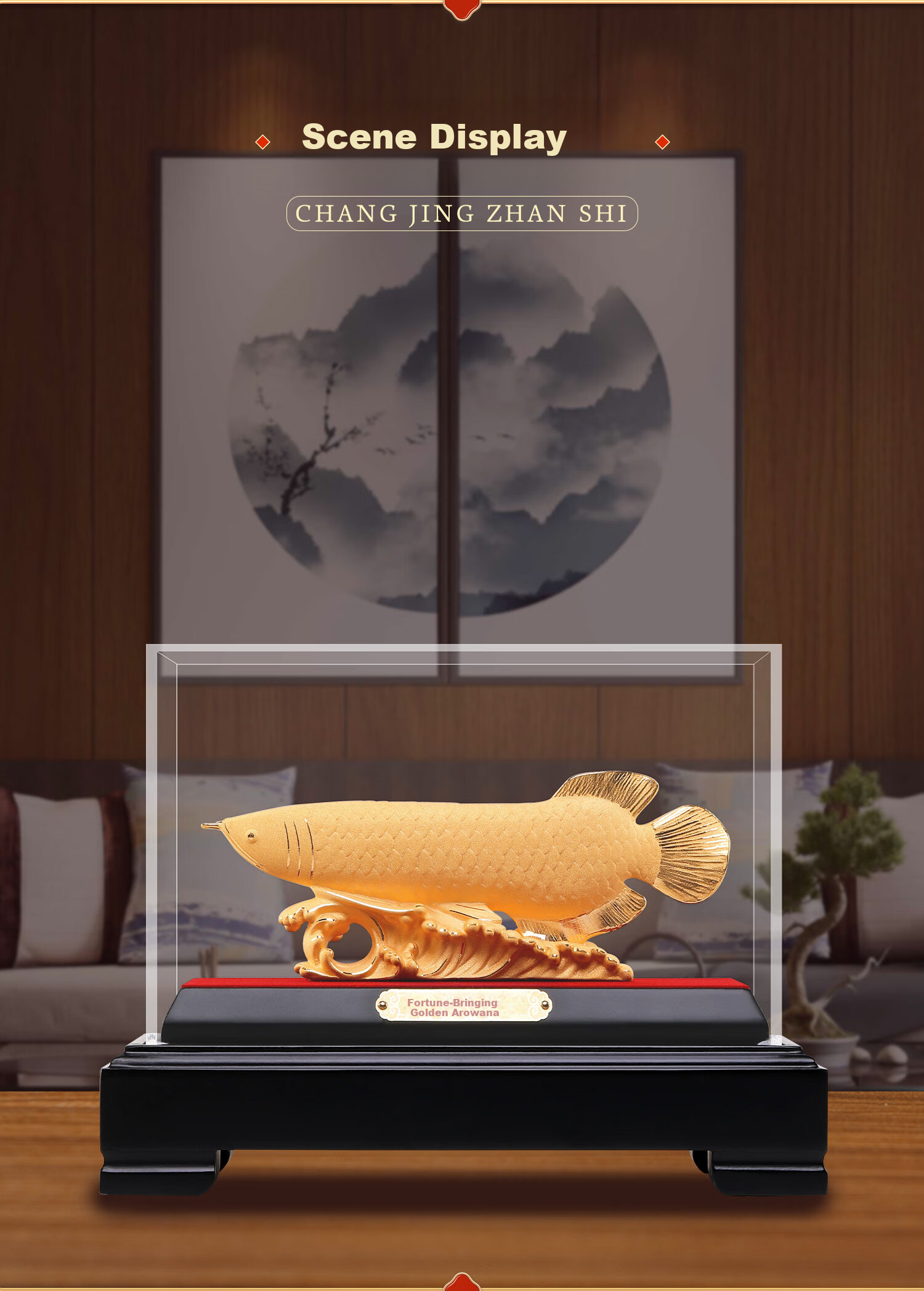 Damingtongjiang, Large Golden Dragon Fish Ornament, Wealth-Attracting, Business Opening, Housewarming Gift, Moving Present, Living Room And Office Decoratio 5