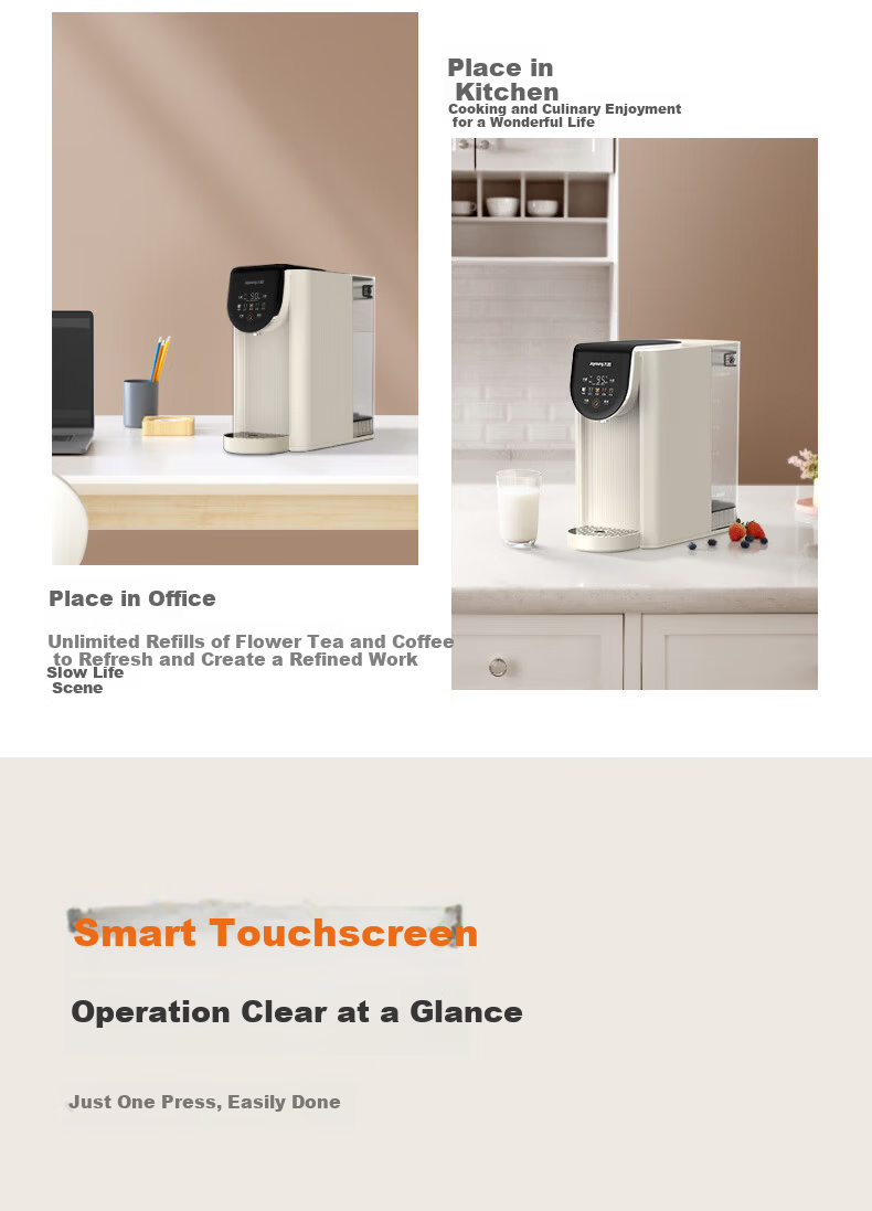 Joyoung Desktop Water Purifier Ice Maker Instant Heating and Cooling No Installation Rich Strontium Mineralized Water Home Desktop Water Dispenser RH322(C) 9