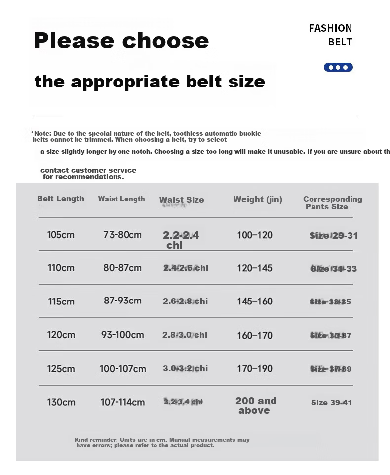 Calermkeens Toothless No-Hole Automatic Buckle Men's Leather Belt Business Casual Cowhide Waist Belt Gift Box for Boyfriend 12