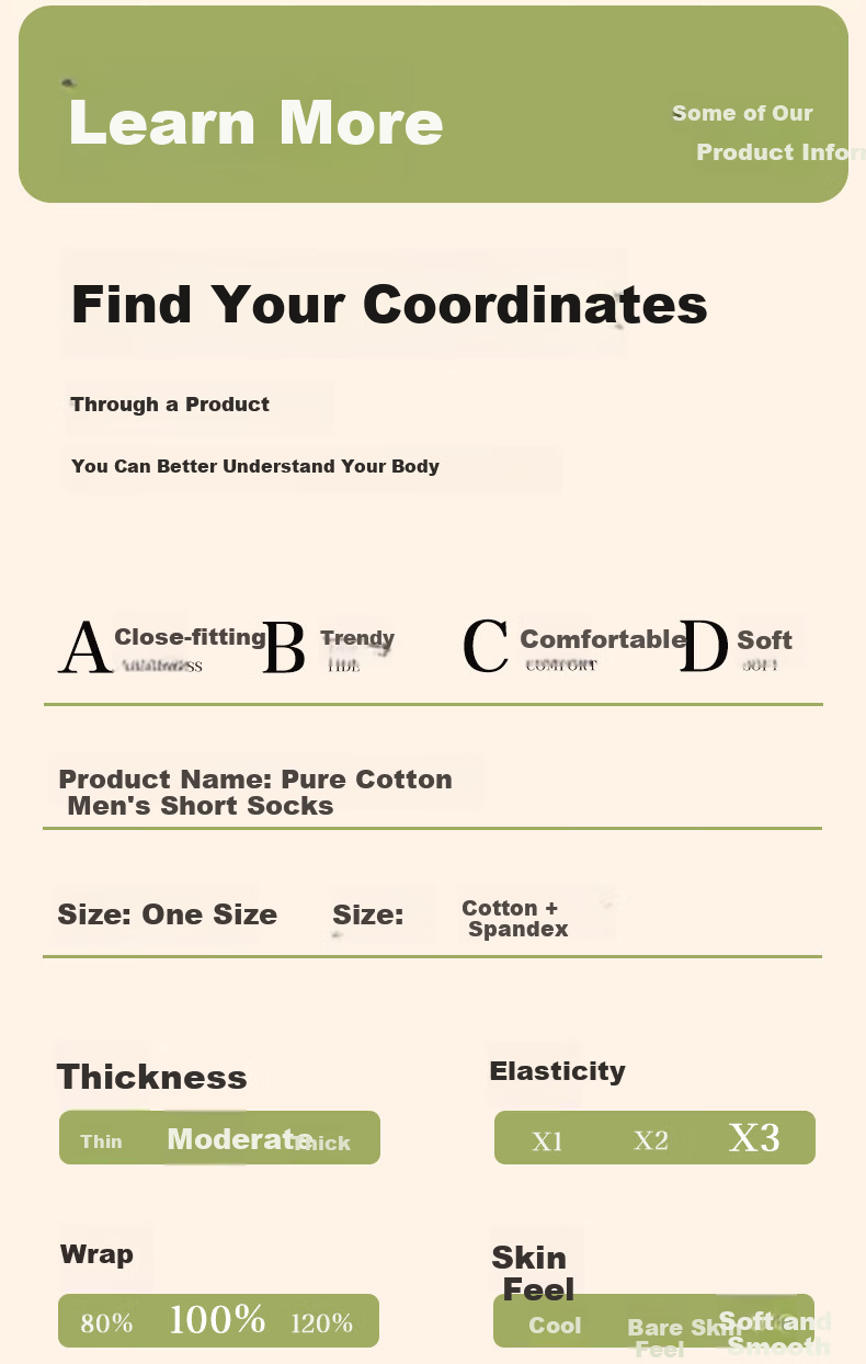 Dongfangyuan Men's Short Socks Spring Summer [10A Antibacterial Deodorant] Breathable Low-Cut Casual Cotton Socks 7 Pairs Pack 7