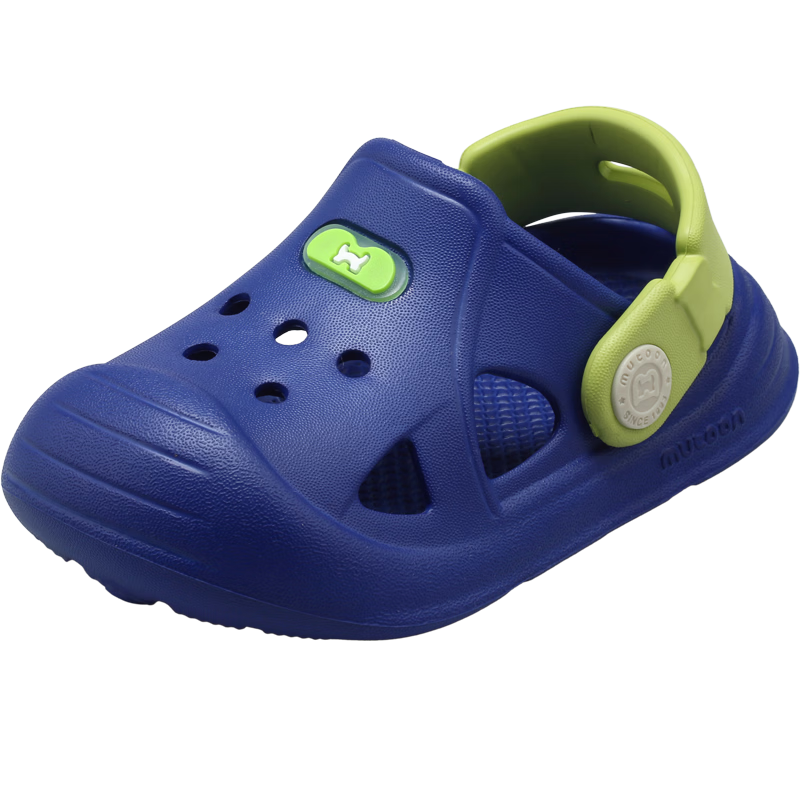 Mutong Kids Slippers Size 26 Summer Toddler Toe-Protective Clog Boys Soft Sole Outdoor Beach Shoes Girls Electric Blue 140
