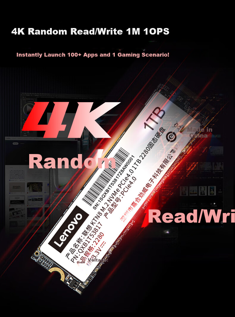 Lenovo 1TB SSD M.2 NVMe PCIe 4.0 for Legion KTN8 Series 4