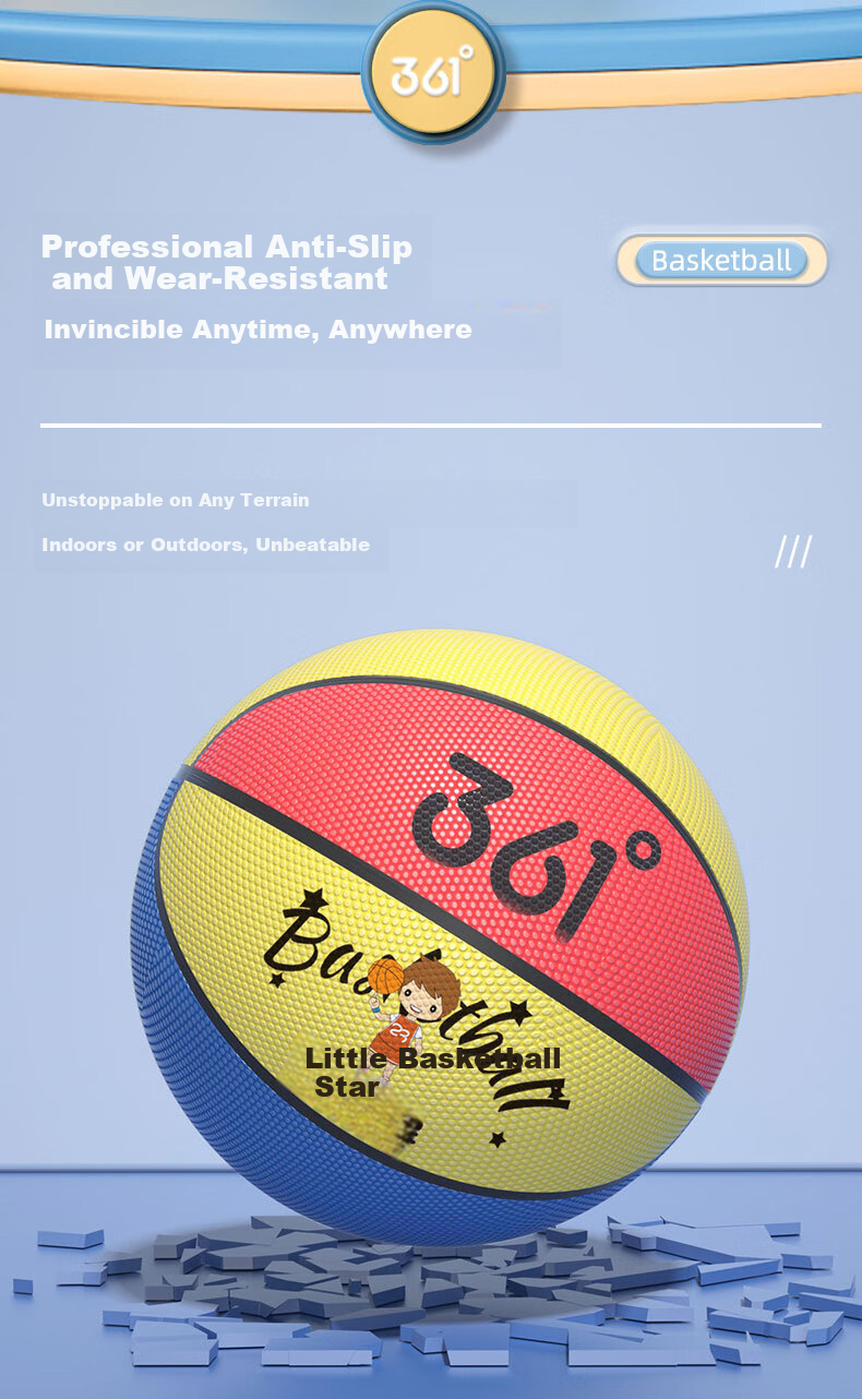 361° Children's Toy Basketball Size 5 for Kindergarten and Primary School, 3-6 Years Old Baby Soft Ball with Writable Name and Class Label 6