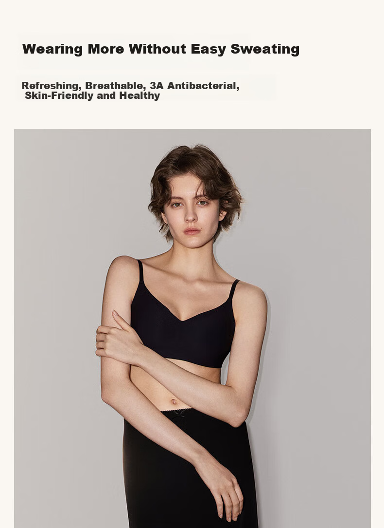 Ubras Swan Neck Slim Backless Bra Women's Seamless Wireless Bra White S 3
