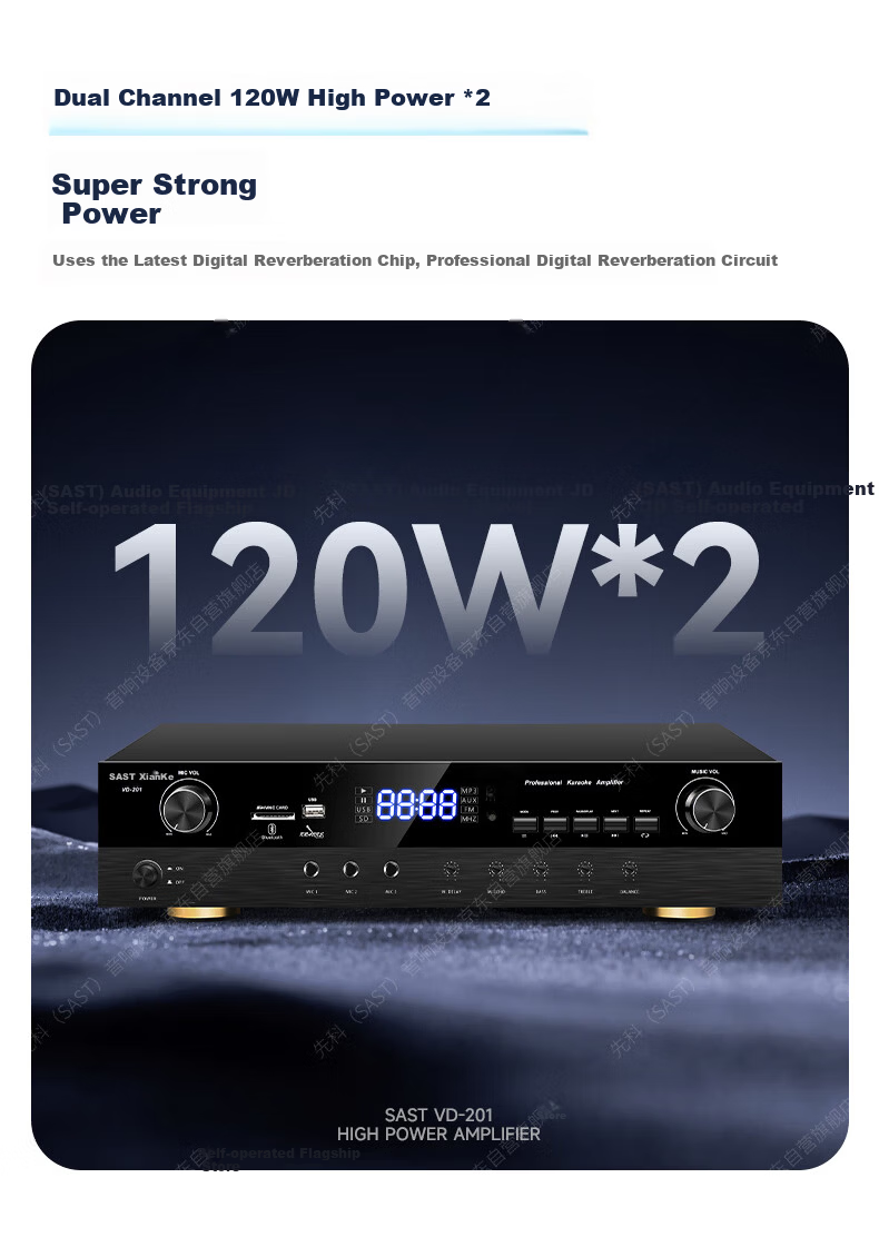 SAST Professional Pure Amplifier, High-End Hifi Stage Wedding Home Performance KTV Dual-Channel High-Power Audio Amplifier MV-400Axs 5