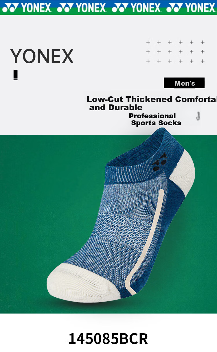 Yonex Badminton Socks Sweat-Absorbing Breathable Youth Professional Sports Socks 3450425BCR White Triple Pack 34