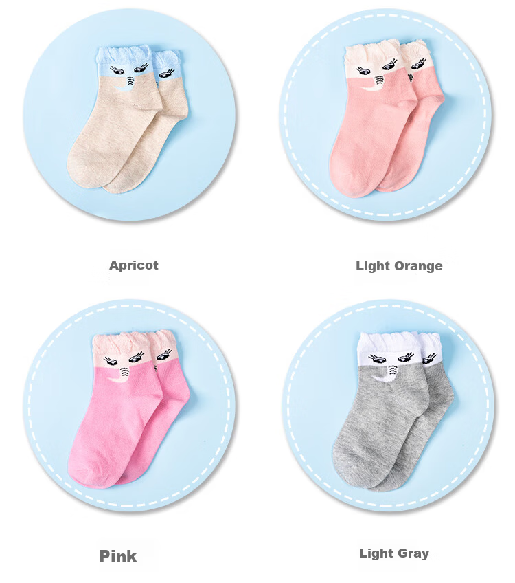 LangSha Children's Socks Girls Four Seasons Thin Mid-Calf Cotton Socks High Elastic Comfortable Breathable Lace Short Socks for Older Kids and Teens 10