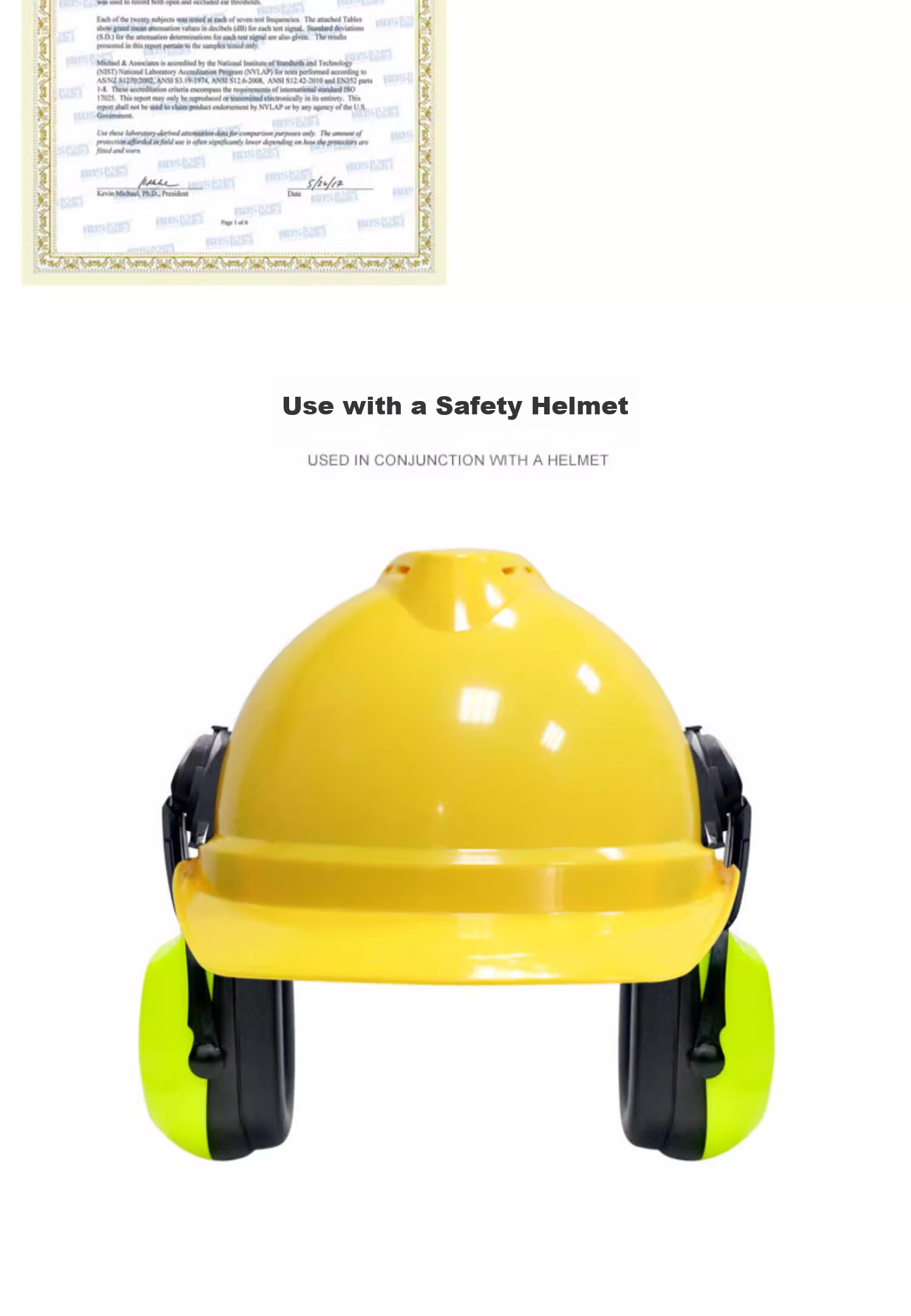 BDS EM-5007E Safety Helmet Mounted Noise Reduction Ear Muffs Industrial Construction Grinding Protective Hearing Muffs 4