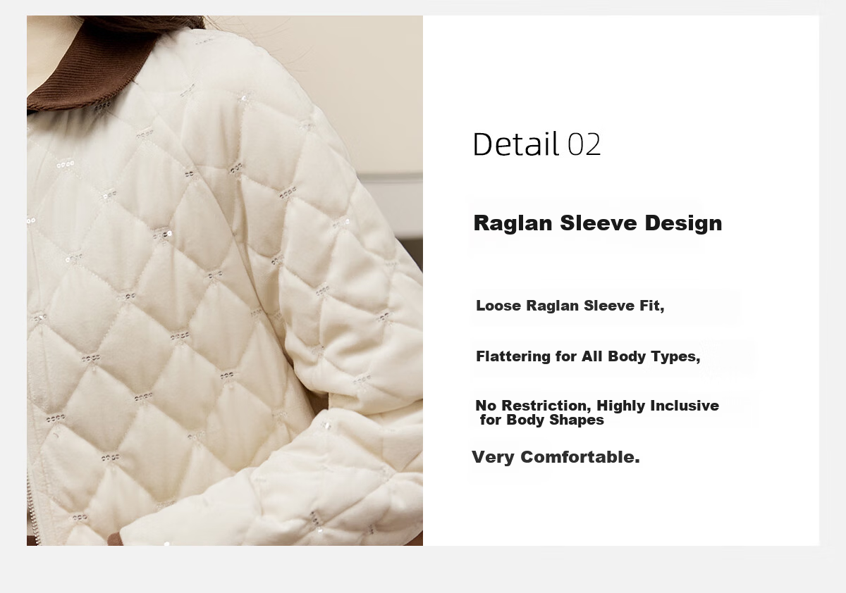Pincai Women's Fashionable Versatile Corduroy Thickened Spliced Quilted Cotton Jacket with Lapel P144M1005 9