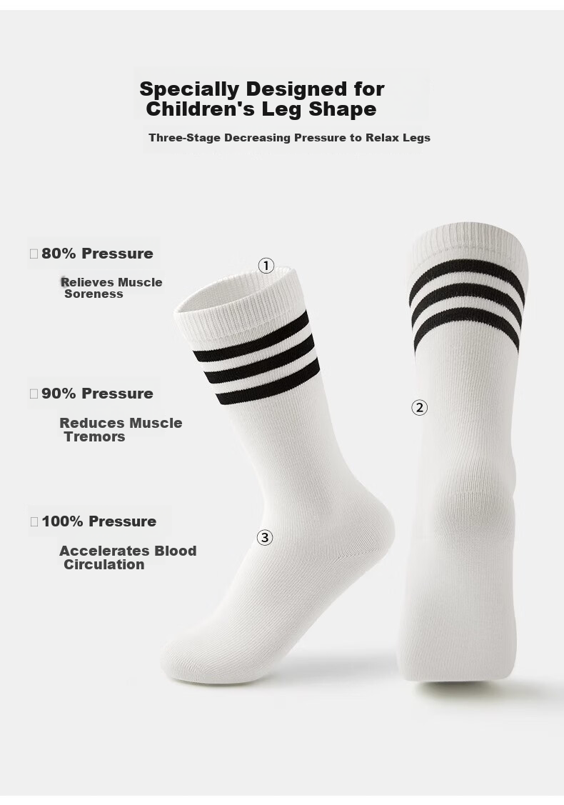 Dingguagua Children's Knee-High Socks, Summer Thin Style, Half Tube White Student Socks, Spring And Autumn Sports Calf Socks for Boys And Girls, Mid-Calf Length 3