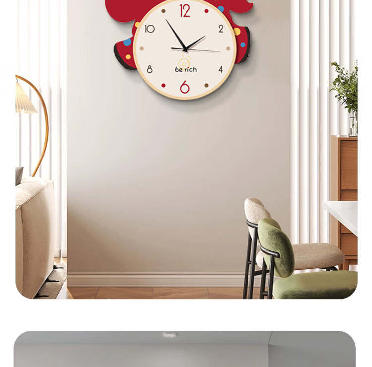 Mao Jiujiang No-Drill Cream Style Clock Modern Minimalist Home Dining Room Decorative Clock New Living Room Wall Clock Wall Art 14
