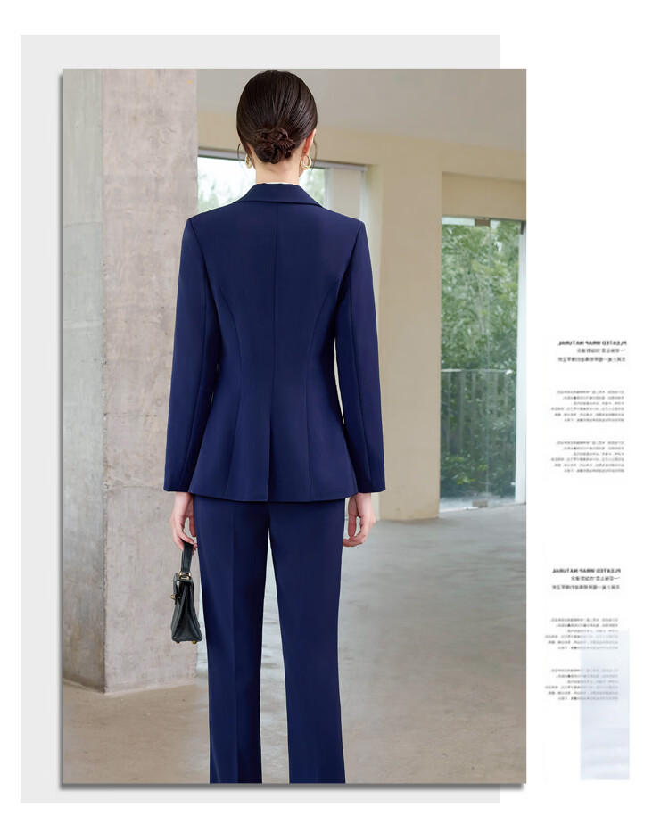 Chaoxu Wrinkle-Free Two-Button Blazer Suit Women's Professional Commuter OL Interview Formal College Workwear Jacket 3