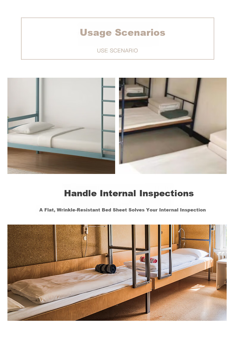 CROWN A-Class Brushed Cotton Single Bed Sheet Hotel Anti-Dirt Bed Cover Student Dormitory Single Bed Headboard Cover 2.3x2.45m 8