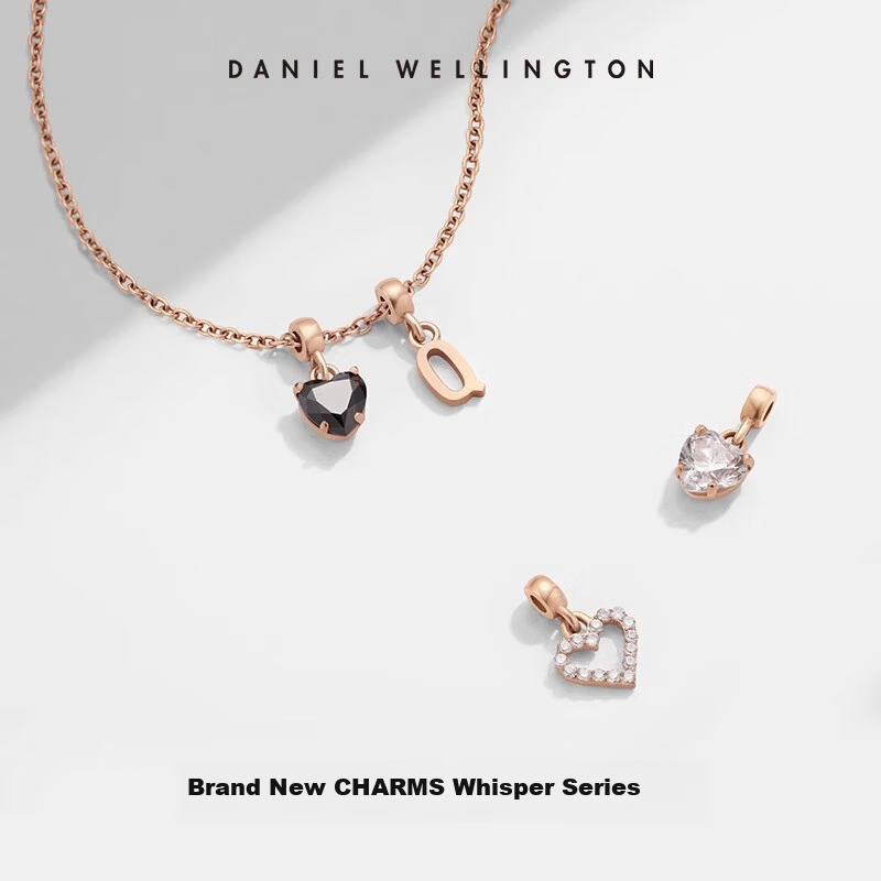 Daniel Wellington DW Necklace for Women [520 Gift for Girlfriend] Secret Love Heart Pendant Clavicle Chain DW396+425