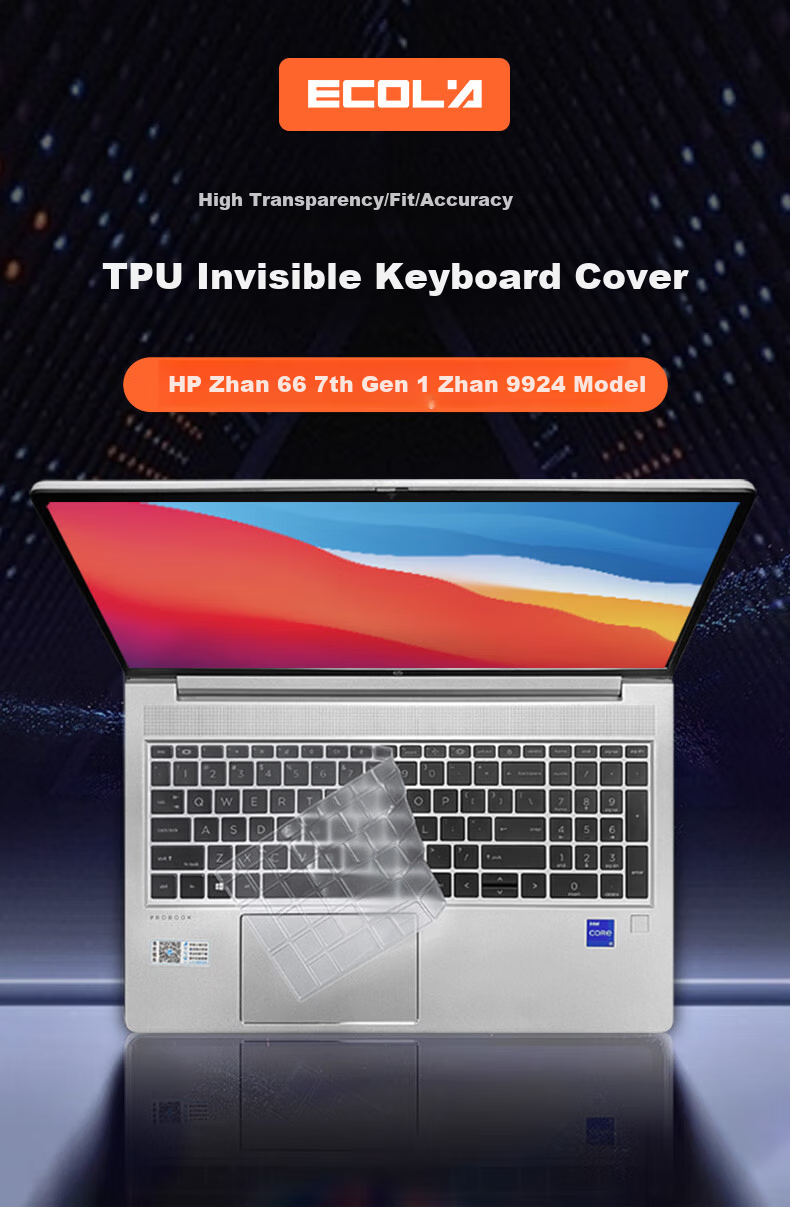 ECOLA Zhan66 7th Gen 16-inch Core/Ryzen Keyboard Film Zhan99 2024 Laptop Keyboard Protector TPU Ultra-thin Transparent Waterproof Dust Cover EH028 1