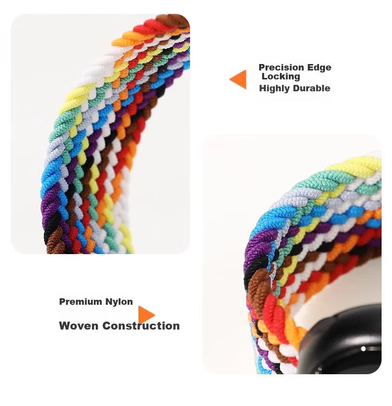 Belt Brother Nylon Strap for Apple Watch S10 Woven Band iWatch S9/8/7/11/6/SE2/1/3 Nylon Loop Sports Strap for Women Plum Color 8