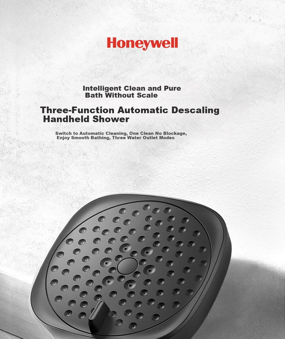 Honeywell High-Pressure Handheld Shower Head with Large Panel Gray 24H3CQ 1