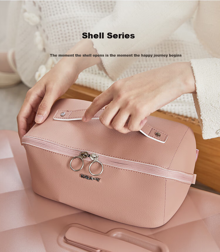 KALA·Y Travel Toiletry Bag Portable Makeup Bag Waterproof Fitness Shell Bag for Women CX0617 Black 2