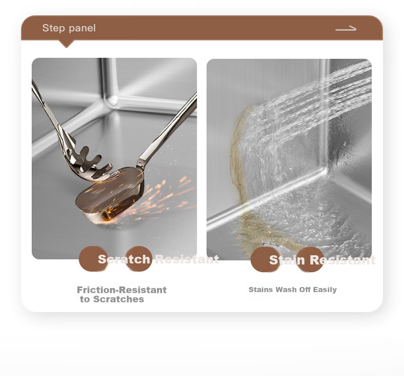 Arrow Pure Kitchen Sink Large Single Bowl 304 Stainless Steel Vegetable Washing Basin Integrated Sink 14