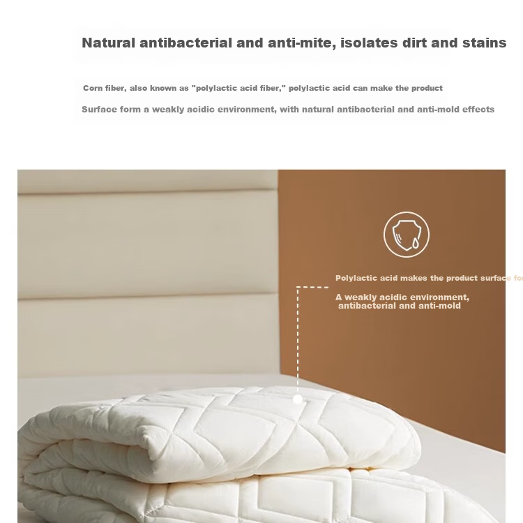 MIDO HOUSE Mingdu 60-Count Pure Cotton Corn Fiber Mattress Protector, Full Coverage Bed Cover, 1.5x2 Meters + 35cm 5