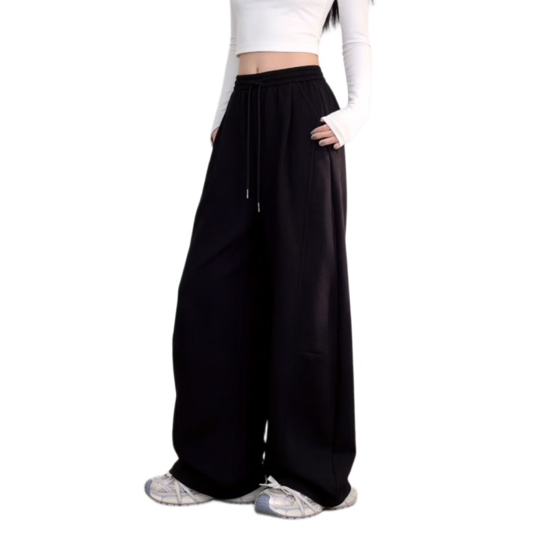 Xiangyi Lover 26th Anniversary New Curved Blade Wide-Leg Pants Slim Fit High-Waist Casual Spring Women's Sweatpants for Petite