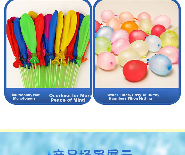 Extreme Space Water Balloons Quick Fill Water Balloons Kids Water Fight Toy Small Water Bullets Pool Party Fun Props 111 Pieces 8