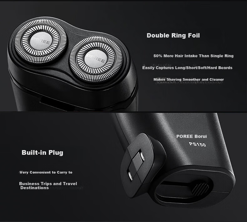 FLYCO FLYCO Bo Rui Electric Shaver, Fully Washable, Smart Rechargeable Portable Model Beard Trimmer, Gift for Father Or Boyfriend on Birthday Or Holiday, PS183 Subsidy 8
